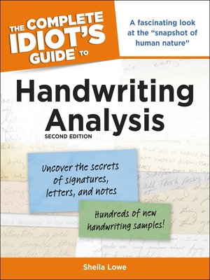 The Complete Idiot's Guide to Handwriting Analysis - ebook